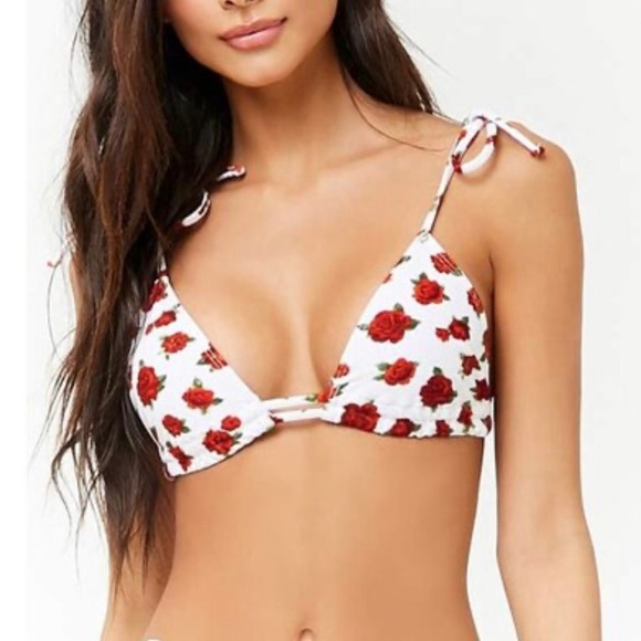 Forever 21 rose 🌹 bikini top - Picture 1 of 7